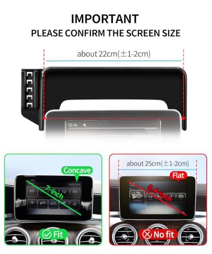 Car Phone Holder for Mercedes-Benz GLC 2016-2019, C-Class 15-18, 7" Screen - size: for 16-19 GLC & 15-18 C-Class(7-Inch only)