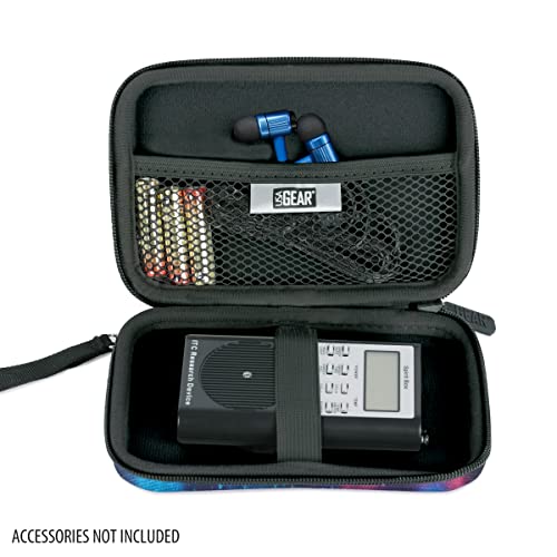 USA Gear Ghost Hunting Equipment Case Fits Spiritbox EMF Meter, Sam and Colby XPLR Spirit Box, & More - Paranormal Equipment Case with Elastic Strap, Scratch Resistant Interior, Case Only (Galaxy) - color: Galaxy