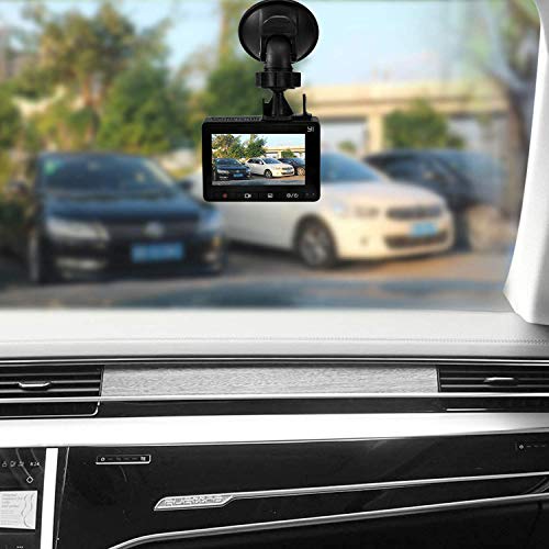 TiToeKi Dash Cam Suction Mount with 15+ Swivel Ball Adapters Compatible with Rexing V1, UGSHD, Falcon F170, KDLINKS, Vantrue, APEMAN, Z-Edge, Roav, Old Shark, YI, Peztio, UGSHD and Most Dash Cameras