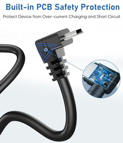 Charger Cable for Garmin GPS,3Ft 18AWG Mini USB Power Cord for Nuvi,Zumo XT - size: Mini-Downward, style: 3Ft