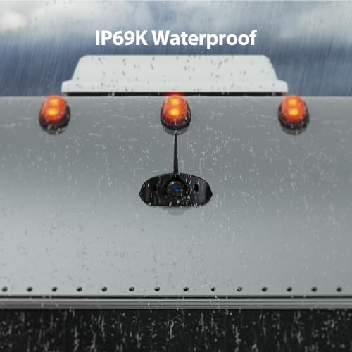 ZEROXCLUB Wireless RV Backup Camera System with 10.1-Inch DVR Monitor, 1 Rear Sharkfin, IP69K Waterproof, IR Night Vision, Adjustable Parkinglines, Compatible with Furrion Pre-Wired RVs - BY5 - size: 10.1"-1 Cam