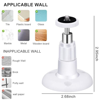 1 Pack Adhesive Ring Camera Mount Stick Up Mount Holder - color: White, size: 1 Pack