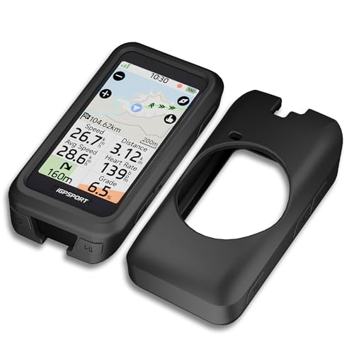 Premium Protective Silicone Case Cover for iGPSPORT BiNavi Air - Cycling GPS Computer - Max Protection, Durable, Non-Slip, Shockproof Anti-Static/Dust Coating (Black) - color: BiNavi Air - Case - Black