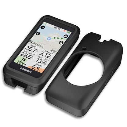 Premium Protective Silicone Case Cover for iGPSPORT BiNavi Air - Cycling GPS Computer - Max Protection, Durable, Non-Slip, Shockproof Anti-Static/Dust Coating (Black) - color: BiNavi Air - Case - Black