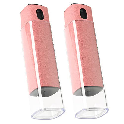 CUIUD Touchscreen Screen Cleaner Kit 2 Pcs, Phone, Tablet and Car Screen Cleaner, Two in One Spray and Microfiber Cloth(2 Pack Pink) - color: 2 Pcs Pink