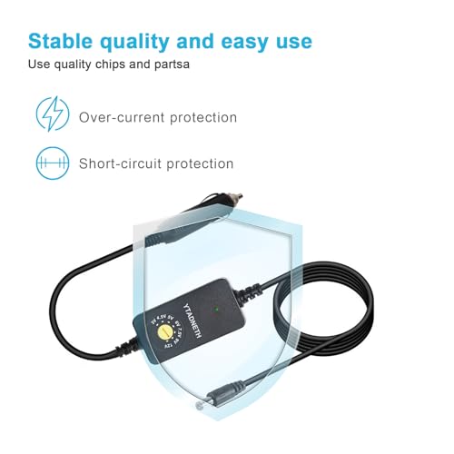 Car Charger Adapter with 3V 4.5V 5V 6V 7.5V 9V 12V 2A Auto Cigarette Lighter Male Plug Truck Power Supply Adapter Cable for Portable DVD Player Dash cam Speaker Tablet and More