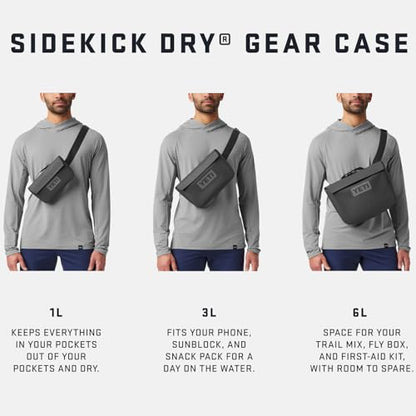 YETI Sidekick Dry 1L Gear Case, Rescue Red - color: Rescue Red, size: Sidekick 1L