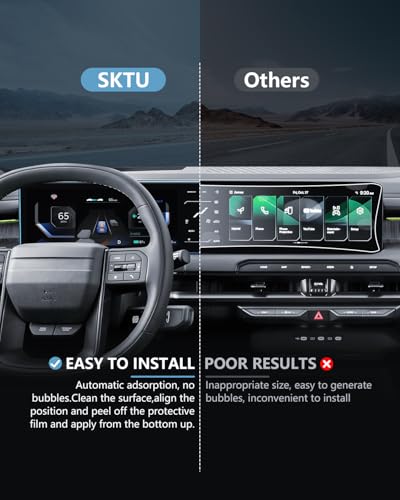SKTU for 2027 Kia Telluride Screen Protector for 2027+ Kia Telluride (S/EX/X-Line EX/SX/X-Line SX/SX Prestige/X-Line Prestige/X-Pro SX Prestige) Integrated Screen Kia Telluride 2027 Accessories Screen Protective Film Tempered Glass [9H Hardness, Ultra HD,