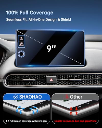 SHAOHAO for 2026 2027 Honda HR-V Screen Protector for 2026 2027 Honda HR-V HRV Accessories (LX, Sport, EX-L) 9 inch Touchscreen Tempered Glass Anti-Fingerprint & Scratch HD Clear Screen Cover