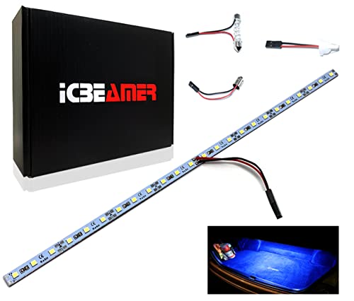 ICBEAMER 12" High Power Blue 18 SMDs 2835 LED Strip Light Universal Fit Car Trunk Cargo Area or Interior Illumination Cargo Area or Interior Illumination Decoration, Auto Accessories - color: Blue