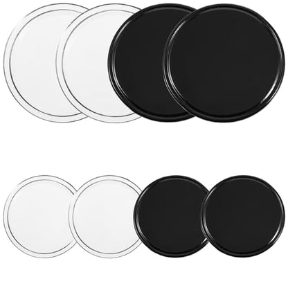 8 Pcs Sticky Gel Pads Reusable Silicone Non Slip Gel Pads Multi Function Removable Dashboard Mat Non Slip Sticky Mat for Car Dashboard Phone, Glass, Mirrors, Keys (White and Black)