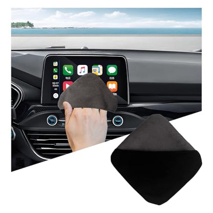 Car Screen Cleaner, 4.13"×4.13" Square Microfiber Auto Touchscreen Cleaning Cloth Foldable Wipes, Non-Scratch Touch Screen Cleaning Pad for Vehicle Dashboard Display - color: Square