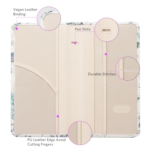 CoBak Car Registration and Insurance Holder - color: L-Indigo Floral Harmony