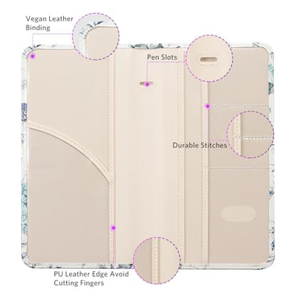 CoBak Car Registration and Insurance Holder - color: L-Indigo Floral Harmony