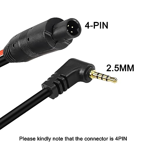 MEIRYFA 4 Pin Dash Cam Cable Rear View Camera Wire 4 Pin Male to 2.5mm Male Plug Car Backup Camera Reverse Mirror Extension Cord for Trucks,RV,Bus (32.8FT) - size: 4 PIN