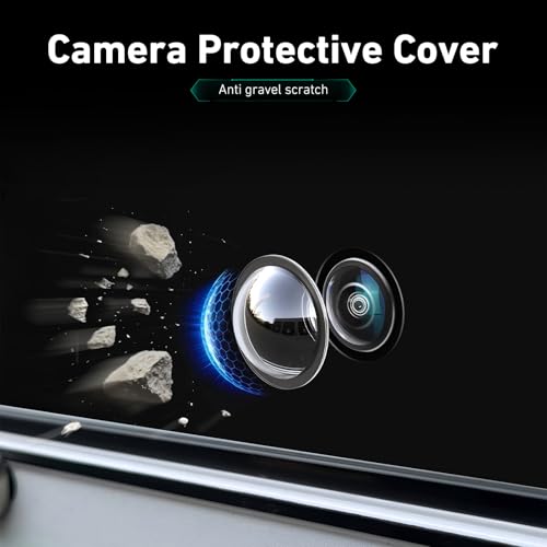 2 PCS Car Backup Camera Protector Covers, Clear HD Anti-Scratch Lens Cap, Car Rear View Camera Protection Cover, Universal for Most Cars