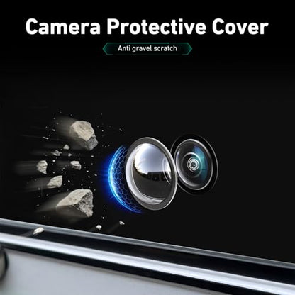 2 PCS Car Backup Camera Protector Covers, Clear HD Anti-Scratch Lens Cap, Car Rear View Camera Protection Cover, Universal for Most Cars