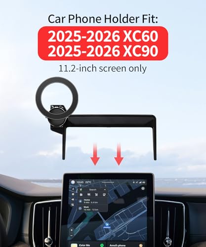Car Phone Holder for Volvo XC60/XC90 2025 2026 11.2" Screen Magsafe Mount