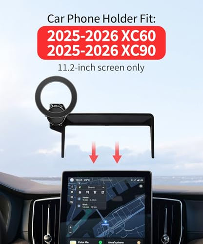 Car Phone Holder for Volvo XC60/XC90 2025 2026 11.2" Screen Magsafe Mount