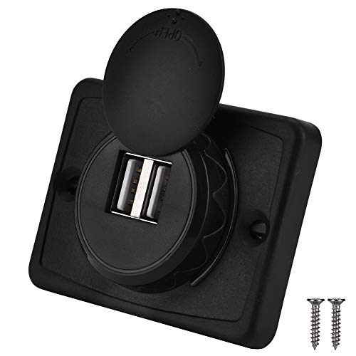 Joyzan RV USB Outlet, 12V Panel Car Charger Dual Port Socket Power Cap