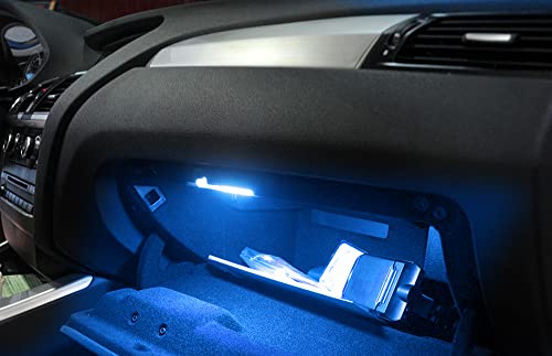 iJDMTOY Aqua Ice Blue LED Compartment Glove Box or Footwell Lights Compatible with Volkswagen Jetta GTI Altas CC Eos, Powered by 3W 18-SMD LED Lights, Replace OEM Incandescent Lamps - style: Aqua