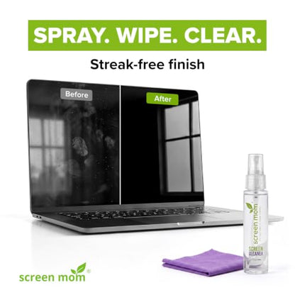 Screen Mom Screen Cleaner Spray 2 Pack-2x1oz for TV, Car, Laptop & Computer - size: 1oz Pack of 2