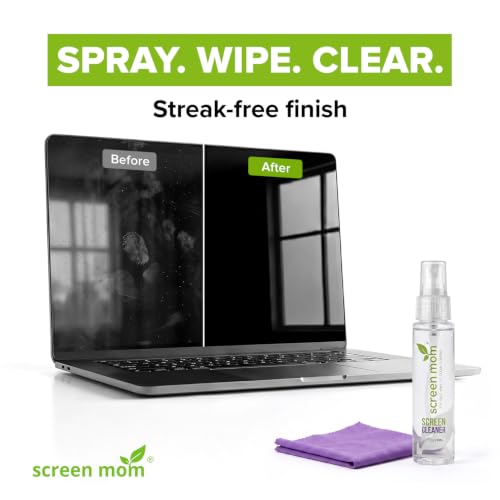 Screen Mom Screen Cleaner Spray 2 Pack-2x1oz for TV, Car, Laptop & Computer - size: 1oz Pack of 2
