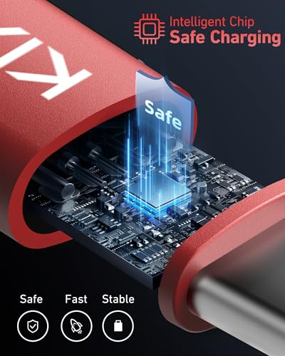 USB A to USB C Cable Coiled USB C Cable for Car Braided USB to USB C Cable - color: Red, size: 3FT - 2Pack, style: USB A to USB C