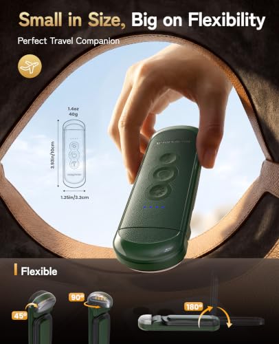 HIONXMGA Rechargeable Book Light,Clip-On Reading Light for Books in Bed - color: Green