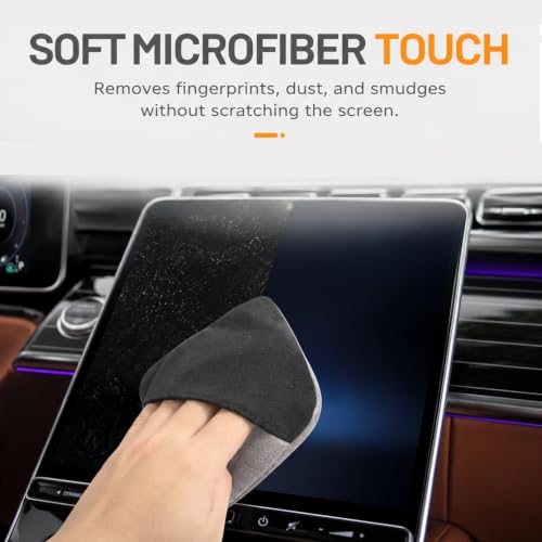 Car Screen Cleaner Tool, Microfiber Touch Screen Cleaning Pad for Cars, Foldable Dashboard & LCD Display Cleaner Cloth, Dual-Sided Car Screen Wipes for Automotive Interior Accessories