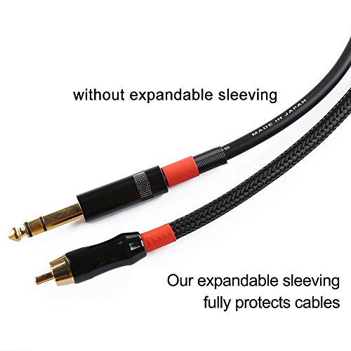 100ft - 1 inch PET Expandable Braided Sleeving – Black – Alex Tech Braided Cable Sleeve - color: Black, size: 1"-100ft