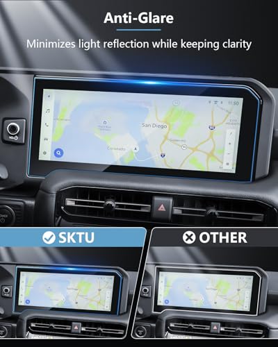 SKTU 2024 2025 2026 2027 Land Cruiser Screen Protector 12.3 Inch for 2024-2027 Toyota Land Cruiser (Land Cruiser/First Edition) 12.3-Inch Navigation 2024 2025 2026 2027 Land Cruiser Accessories Screen Protective Film Tempered Glass [9H Hardness, Ultra HD,