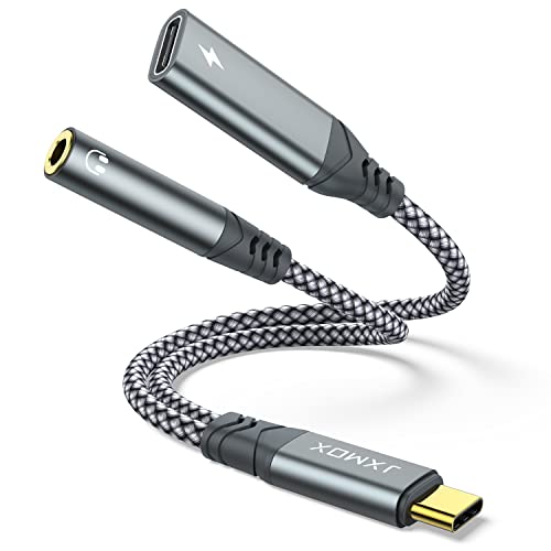 JXMOX USB C to 3.5mm 헤드폰 및 충전기 어댑터, (2팩) 2-in-1 타입 C to Aux 잭 동글 케이블, PD 60W 고속 충전, 아이폰 15 16 17 프로 맥스, 삼성 갤럭시 S23 S24 S25, 노트 20, 아이패드 프로용 - size: 2-Pack