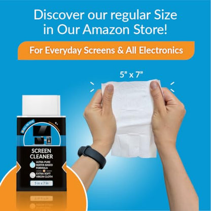 iCloth XL Screen Cleaning Wipes, Lint-Free and Streak-Free, Fast-Drying, Removes Dust, Fingerprints, and Smudges (24 XL Wipes) - size: 1 Count (Pack of 24)