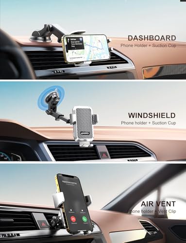 JOYMASS Wireless Car Charger, Phone Holders for Your Car, 15W Auto Clamping Phone Mount Car Accessories for iPhone 16 15 14 13 12 Mini Pro Max, Samsung Galaxy S24 Ultra S23 S22+ Note 20, etc - Silver - color: SILVER