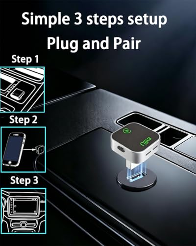 Wireless CarPlay Android Auto Adapter Plug and Play AI Box for Factory Wired