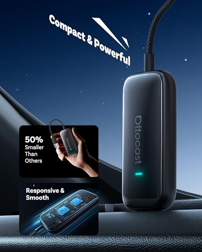 OTTOCAST Play2Video Ultra 2026 Upgrade Magic AI Box Car Watch Video Devices, Wireless CarPlay Android Auto Video Adapter 3 in 1 Built-in Netflix/YouTube Android 12 System