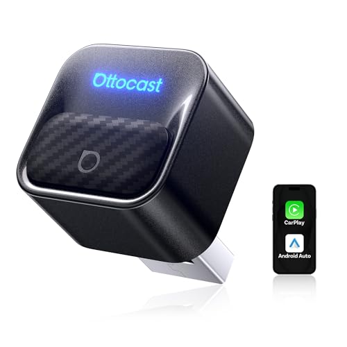 OTTOCAST Mini Core 2-in-1 Wireless CarPlay & Android Auto Adapter Mini Cube
