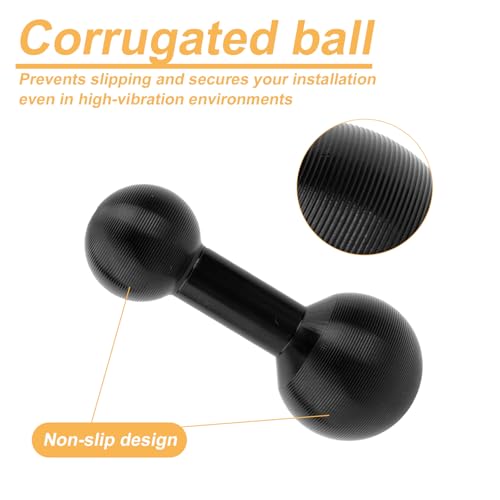 25mm to 20mm Ball Adapter, Aluminum Alloy Ball Mount Extension Connector for Motorcycle Phone Mount ATV Boat Dash Cam Holder