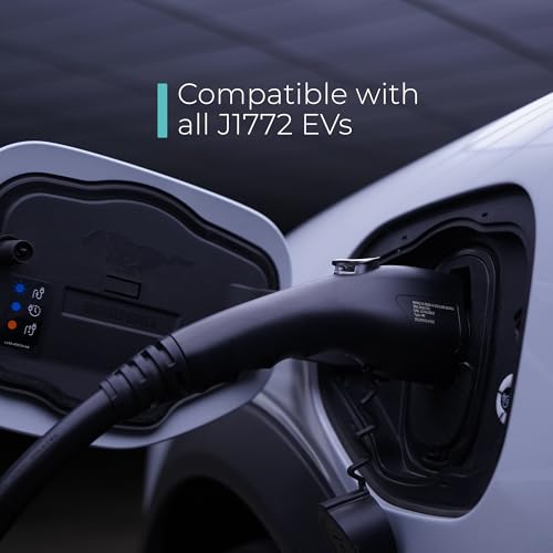Lectron Level 1 J1772 Charger (WiFi Version) - 120V, 15 Amp, NEMA 5-15 Plug, 16 ft Extension Cord - Portable Electric Car Charger for J1772 Evs - size: 15A NEMA 5-15 with APP