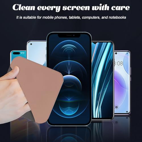 Car Screen Cleaner, Square Microfiber Vehicle Touchscreens Cleaning Cloth, Foldable Scratch-Free Auto Screen Cleaning Wipe, Universal Fit (Pink Gray) - color: Pink Gray