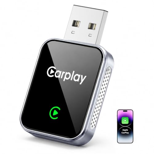Wireless CarPlay Adapter for iPhone, Mini USB CarPlay Wireless Adapter for Factory Wired Apple CarPlay - size: Large