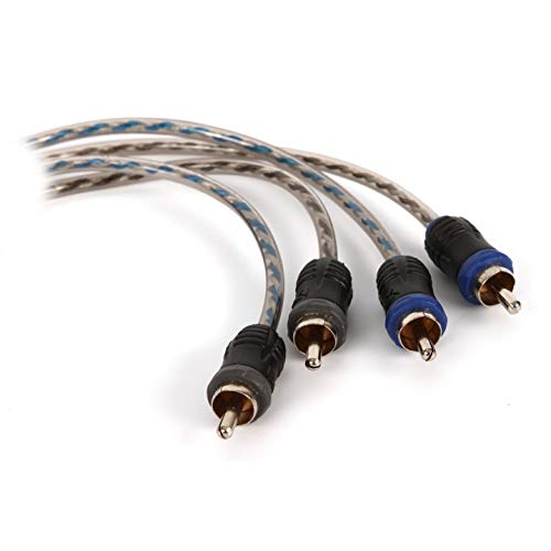 NVX® XIV2M Oxygen Free Copper 1 Female to 2 Male Y-Adapter Twisted Pair V-Series Car Audio RCA Audio Interconnect Cable with Shielded Noise Reduction and Split-tip Silver-Plated Ends (2-Pack) - size: 1 Female to 2 Male Y-Adapter