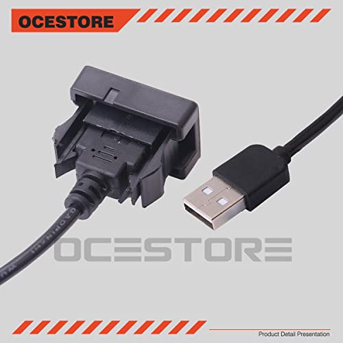 OCESTORE USB Port Panel Extension Cable Adapter Compatible with Camry RAV4 Corolla Highlander Bully Vios ALTIS USB Port Cable Car Dash Flush Mount (35 24mm)