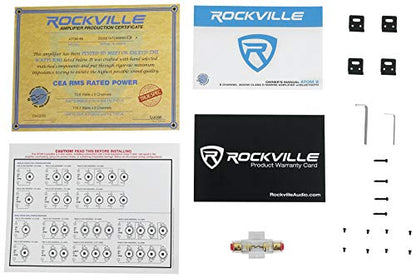Rockville Atom 8B Black 8-Channel Marine/Boat Amplifier Amp - color: Black