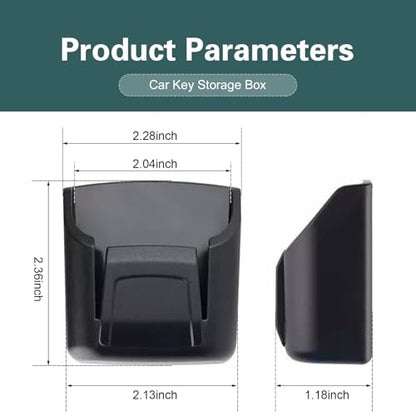 2 PCS Car Key Fob Holder, Car Garage Key Card Holder for Dashboard, Multifunctional Organizer Key Remote Mount with Double-sided Adhesive Tape - size: 2 PCS