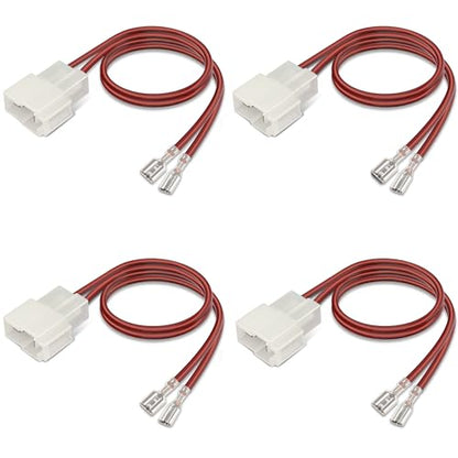 4 Pcs 72-9301 Speaker Harness,Professional Thicker Longer Speaker Wire Harness,Car Door Speaker Wiring Harness Speaker Adapter Speaker Connector for Toyota Mitsubishi Mini Chevrolet Hyundai Kia - style: 72-9301*4pcs