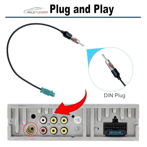 Radio Antenna Adapter Compatible with Dodge Jeep Ford Aftermarket Radio Stereo Antenna Adapter for Ram Wrangler C-Class Sprinter Buick Cadillac Aftermarket Stereo Antenna Connector Cable Plug