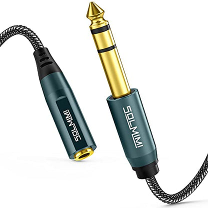 1/4 to 3.5mm Headphone Adapter, 1/4 to 1/8 6.35mm Male to 3.5mm Female TRS Stereo Audio Adapter Cable for Headphone Mixer Guitar Piano Keyboard Amplifier Speaker and More - 1 Feet - size: 1 Feet