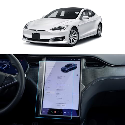 for Tesla Model X screen protector 2016 2017 2018 2019 2020 & Model S 2013-2020 Accessories Navigation Touchscreen Protector Film Tempered Glass HD Clear Anti-Glare 17'' - color: for 2013-2020 Tesla Model X/S 17''